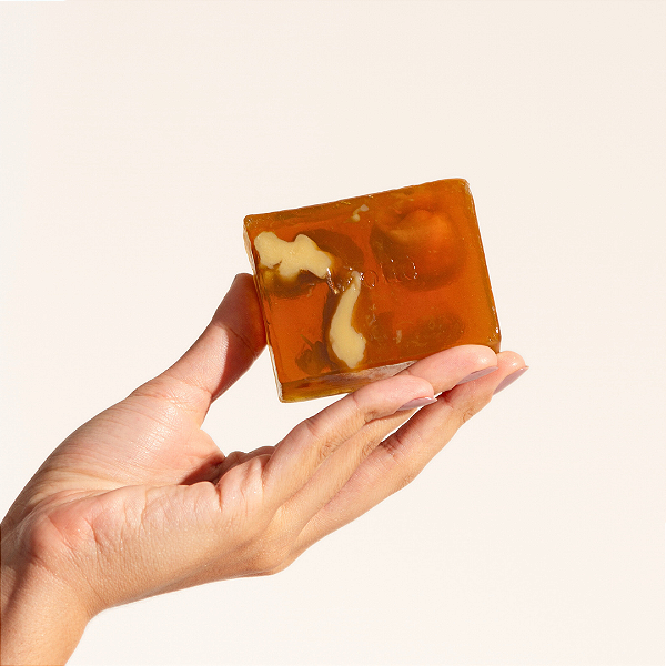SALDÃO | sabonete natural | tangerina, cúrcuma e capim limão​ (120 g)