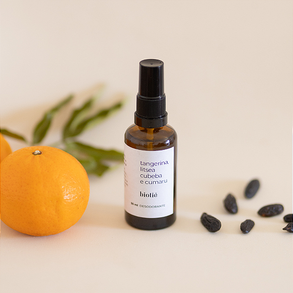 SALDÃO desodorante natural em spray | tangerina, litsea cubeba e cumaru (50 ml)