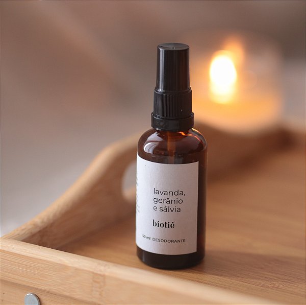 desodorante natural em spray | lavanda, gerânio e salvia (50 ml)