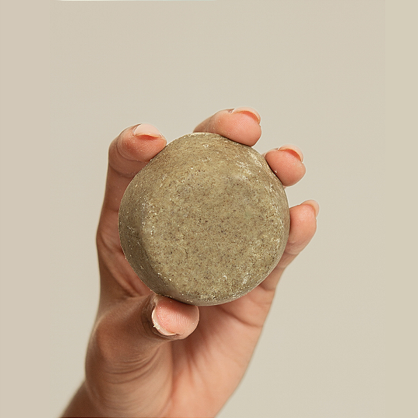 xampu em barra natural | purificante | hortelã, argila verde, murumuru (65 g)