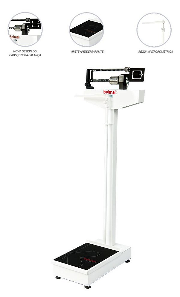 Balança Mecânica Antropométrica - Pesa até 150Kg.