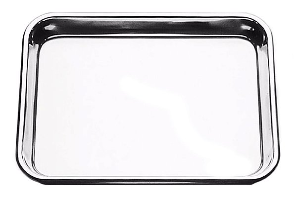 Bandeja de Inox 32 x 24 x 04cm