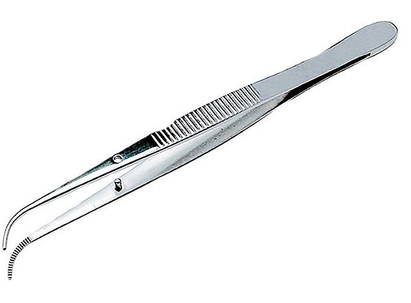 Pinça Cushing com serrilha curva 18cm