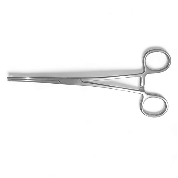 Pinça Kocher curva 30cm 01 x 02 dentes