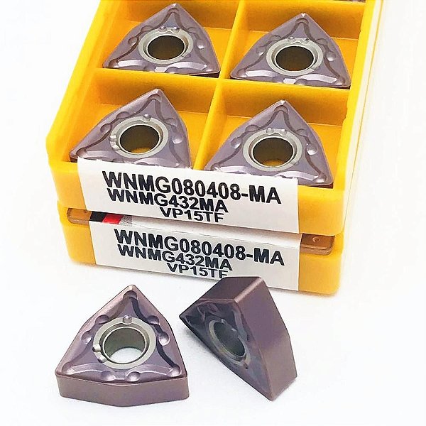 Pastilha Wnmg 080408-MA VP15TF desbaste e usinagem de aço