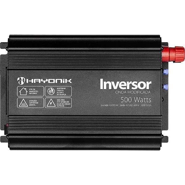 Inversor 500W 12VDC/220V USB Modificada PW Hayonik 68589