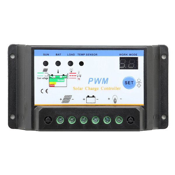 Controlador de carga solar fotovoltaico PWM S30I LED 30A