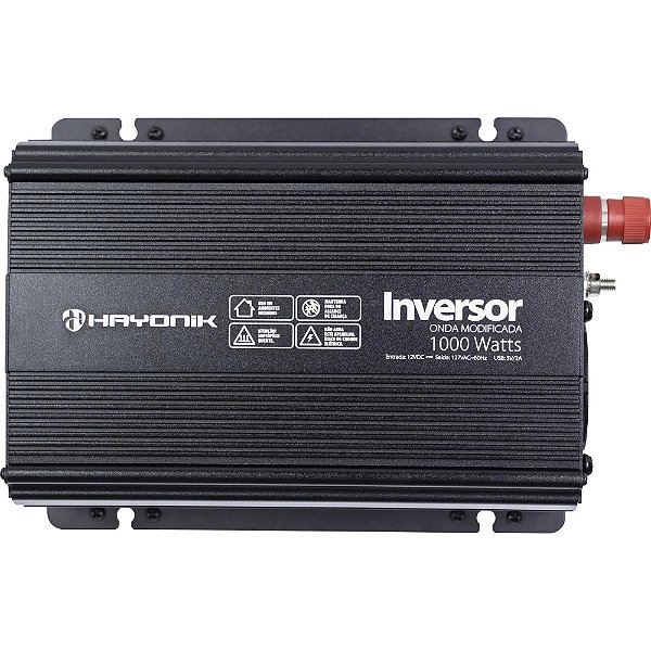 Inversor 1000W 12VDC/127V USB Modificada PW119 Hayonik 67210