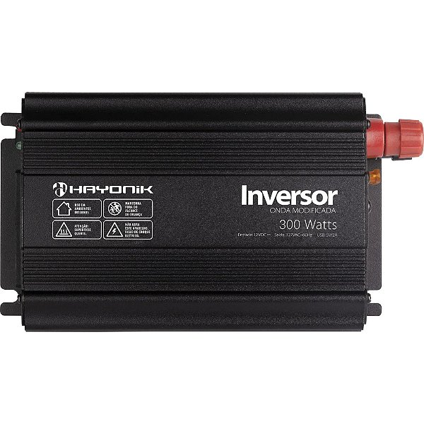 Inversor 300W 12VDC/127V USB Modificada PW Hayonik 68574