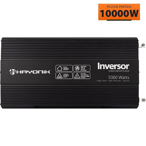 Inversor 5000W 12VDC/127V USB Modificada PW13-4 Hayonik