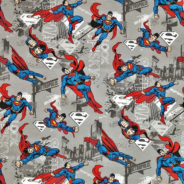 Tecido Super Homem 1,40x1,00m Infantil Impermeabilizado