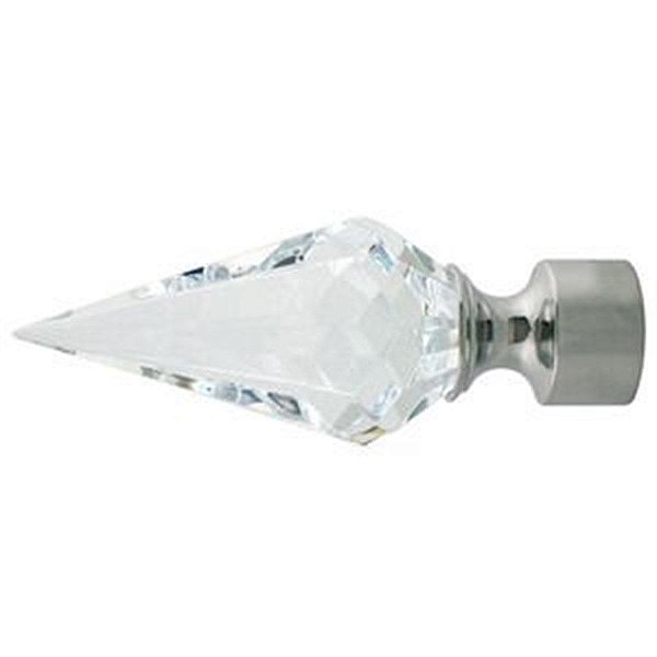 Ponteira Diamante Cristal Base Cromado-28mm