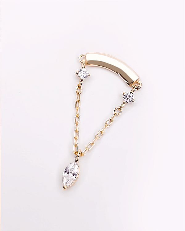 Piercing Labret Ciel Pendente - Ouro 14k