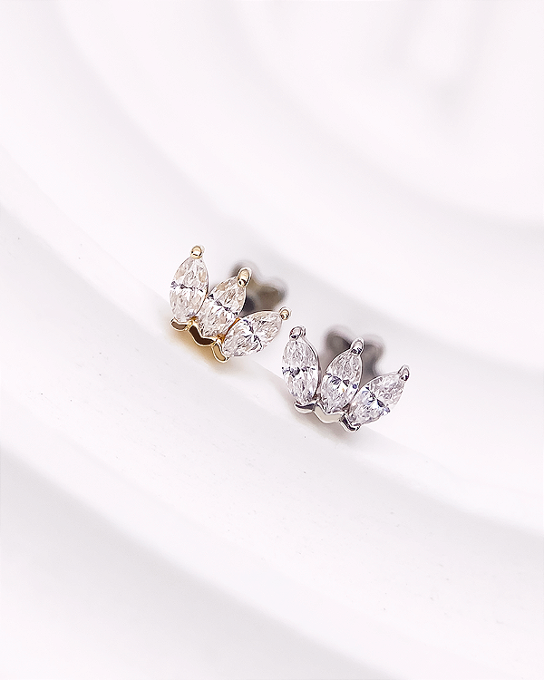 Piercing Labret Blume - Ouro 14k