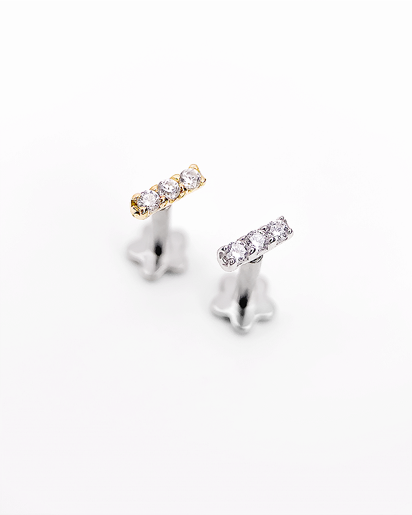 Piercing Labret Lilium - Ouro 14k