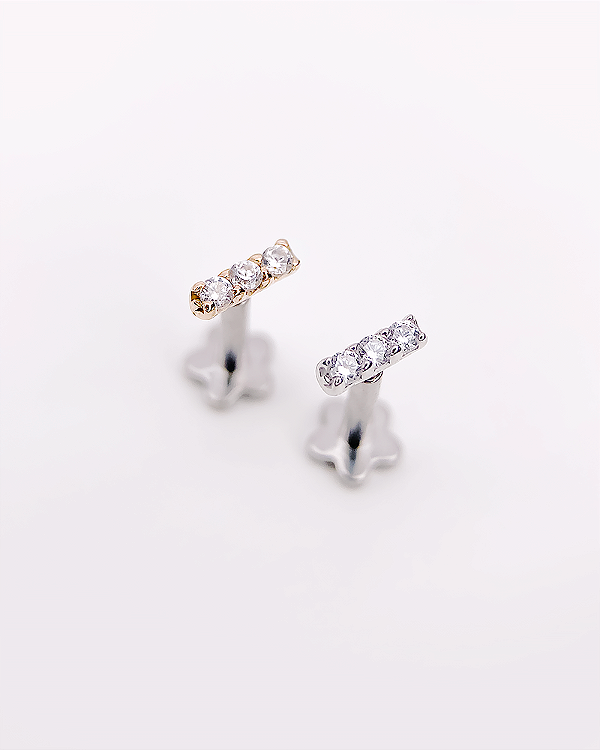 Piercing Labret Lilium - Ouro 14k