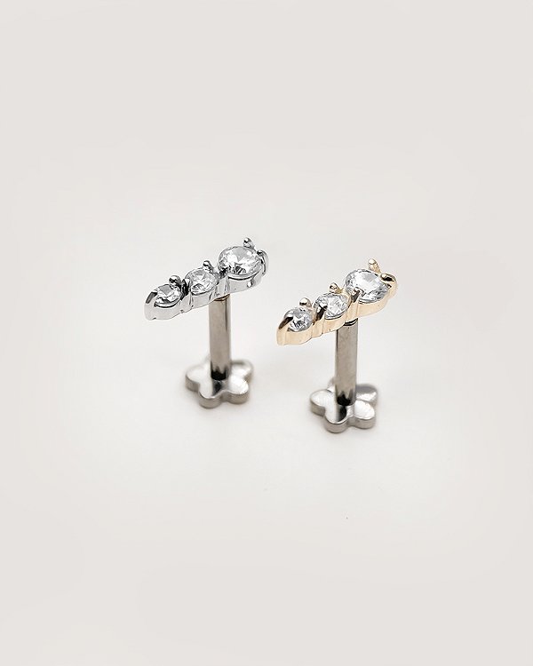 Piercing Labret Celeste - Ouro 14k