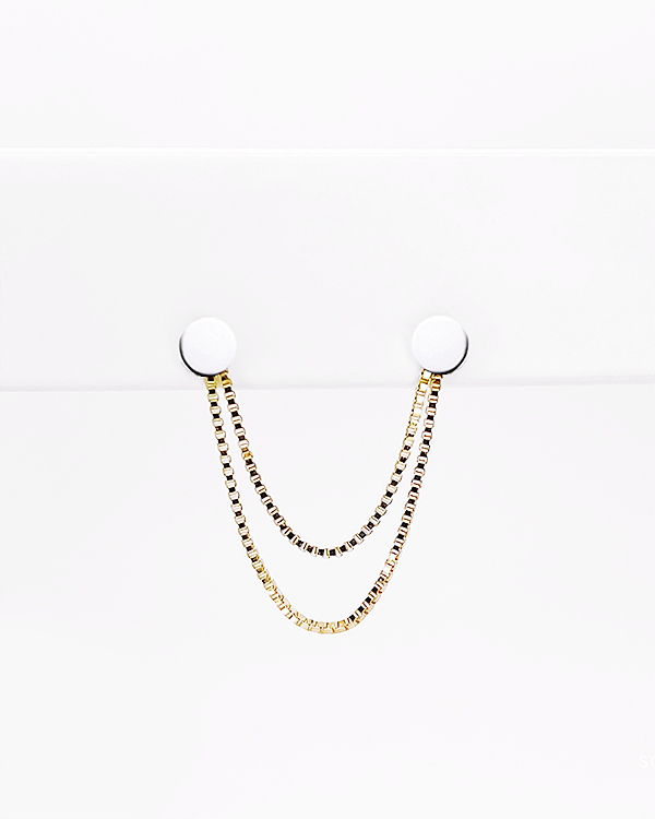 Charm Veneziana Dupla - Ouro 14k