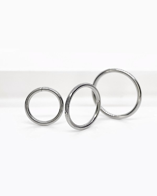 Kit Trio Lóbulo | Piercing Argola Lisa – Titânio