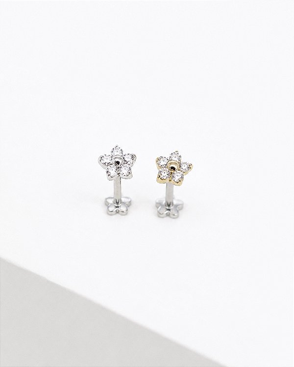 Piercing Labret Flora - Ouro 14k
