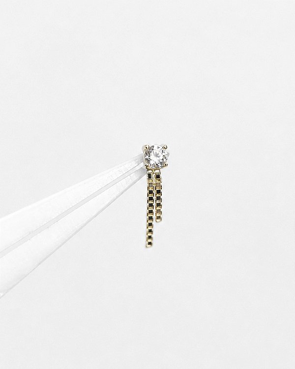Piercing Labret Solitário Brise - Ouro 14k