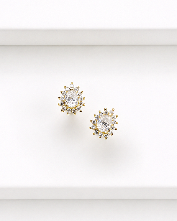 Piercing Labret Maxi Glow Moissanite - Ouro 18k