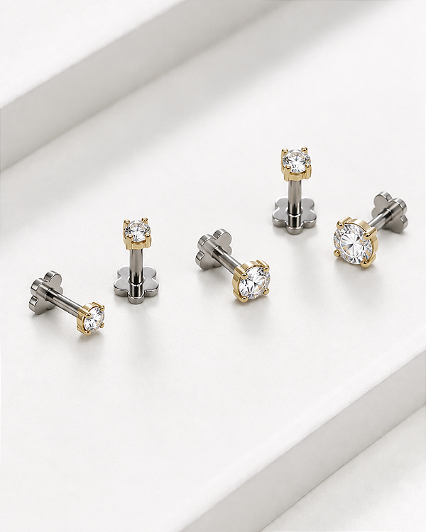 Piercing Solitário Cartier Moissanite - Ouro 18k