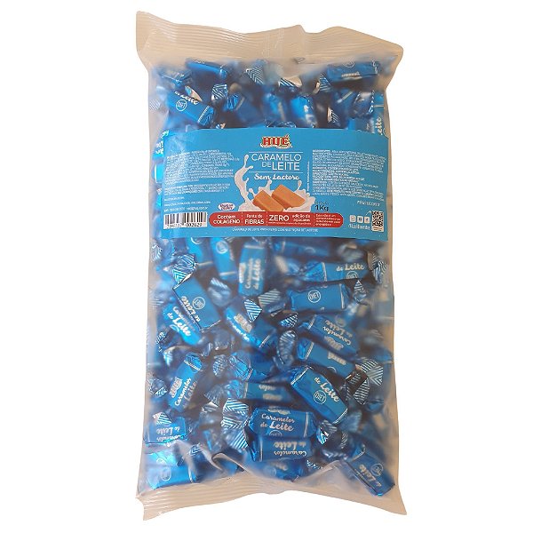 Bala Toffee de Caramelo de Leite Hué Sem Lactose Sem Glúten Pacote 1KG