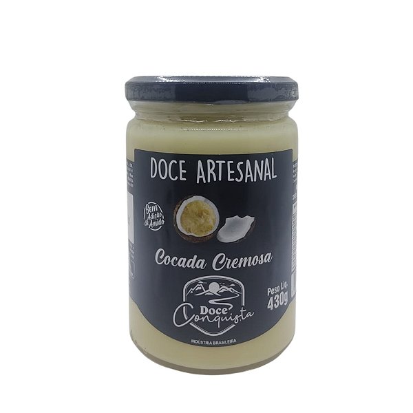 Cocada Cremosa Tradicional com Açúcar 430g Doce Artesanal Doce Conquista