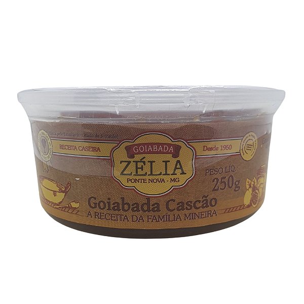 Goiabada Cascão Zélia  250g Cremosa com Açúcar Receita Familiar Mineira