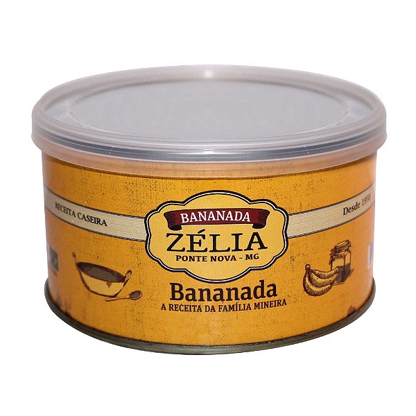 Bananada Zélia 400g Cremosa com Açúcar Receita Familiar Mineira