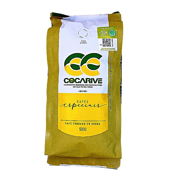 Café Especial Torrado em Grãos Cocarive 500g da Região Mantiqueira de Minas 100% Arábica Sem Glúten Carmo de Minas