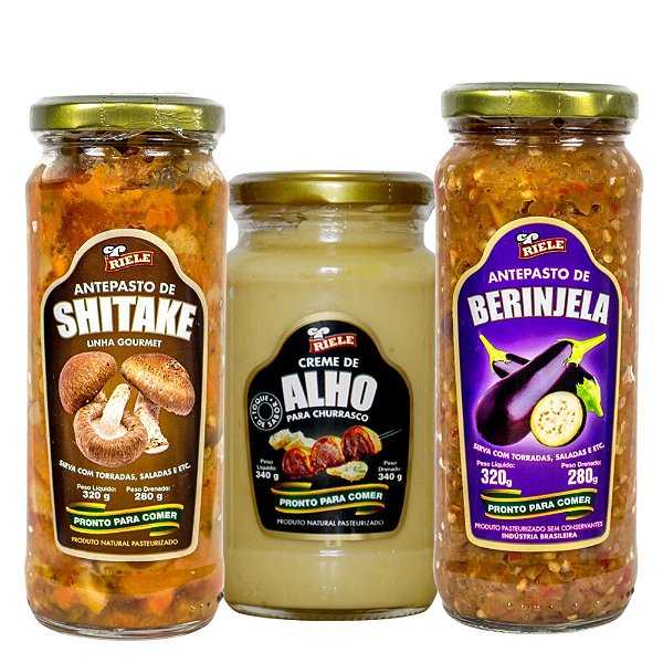 Kit Riele Antepasto de Shitake, Berinjela e Creme de Alho