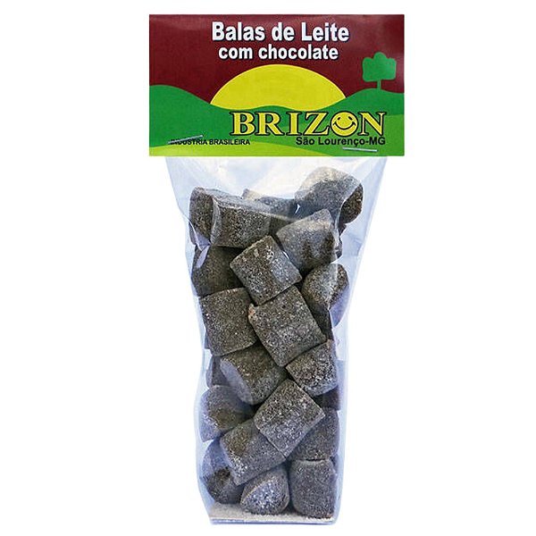 Bala de Leite com Chocolate com Açúcar 100g sem Glúten Balas e Caramelos Brizon