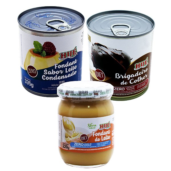 LEITE CONDENSADO BRIGADEIRO FONDANT DE LEITE KIT MISTO 3 UND