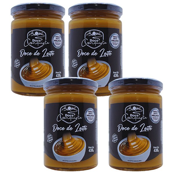 Doce de Leite Tradicional com Açúcar Sem Adição de Amido 430g Doce Conquista Kit com 4 unidades
