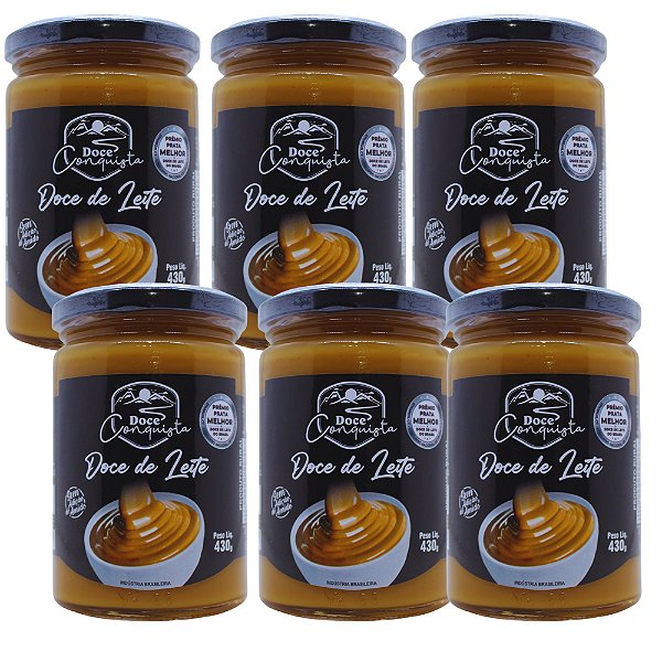 Doce de Leite Tradicional com Açúcar Sem Adição de Amido 430g  Doce Conquista Kit com 6 unidades