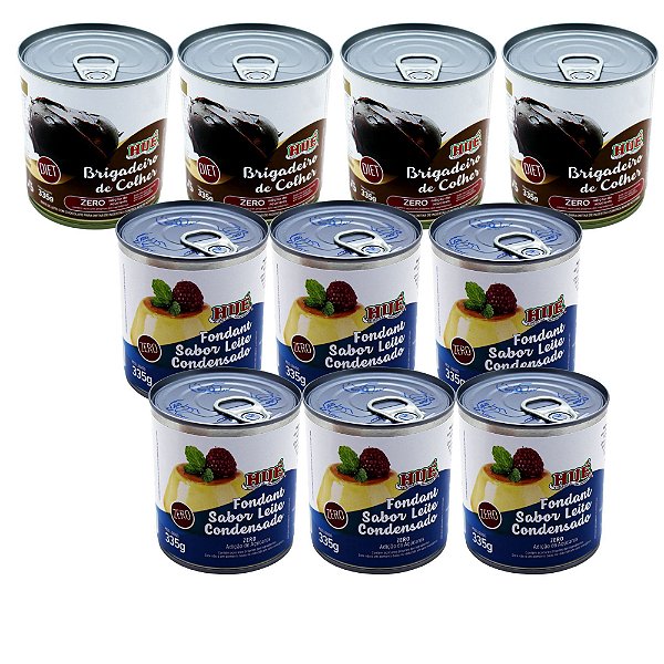 KIT MISTO FONDANT LEITE CONDENSADO BRIGADEIRO - KIT 10