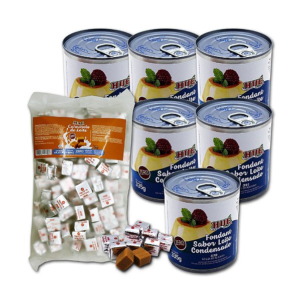 FONDANT SABOR LEITE CONDENSADO E BALA CARAMELO DE LEITE DIET