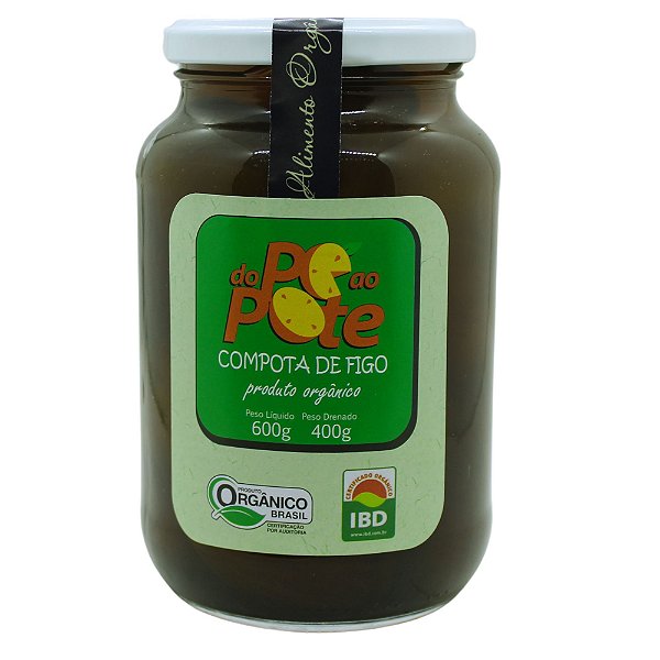 COMPOTA DE FIGO EM CALDA ORGÂNICA 600G 400G DO PE AO POTE