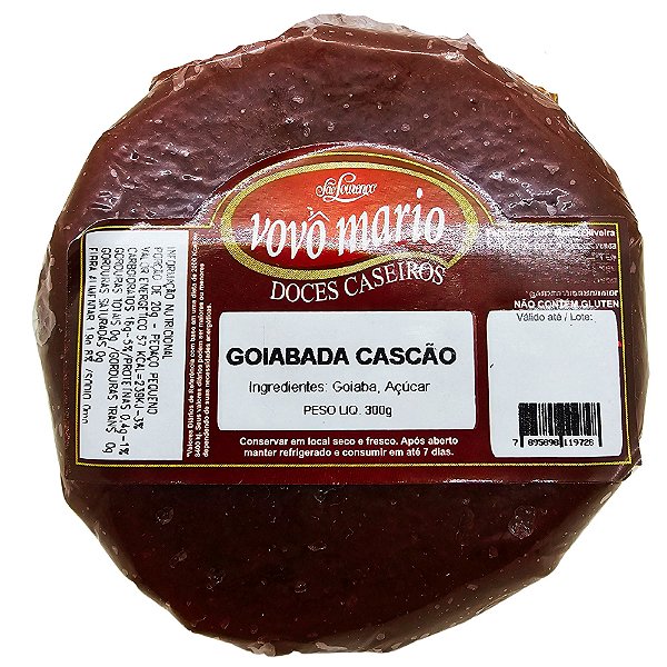Goiabada Cascão 300g Vovô Mário - Produto com Açúcar Tradicional