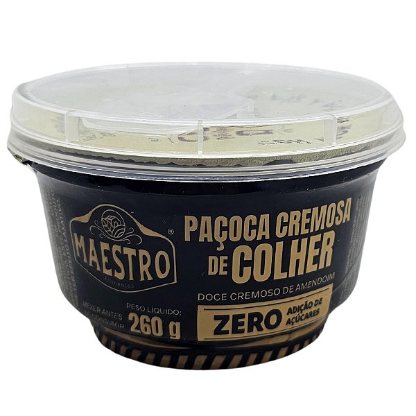 Paçoca Cremosa de Colher Zero Adição de Açúcares 260G MAESTRO