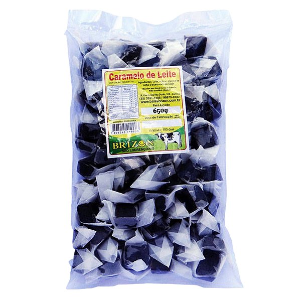 Bala de Caramelo de Leite com Açúcar 650g Sem Glúten – Brizon