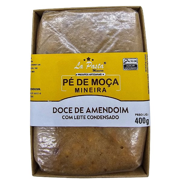 Pé de Moça Mineira - Doce de Amendoim com Leite Condensado Tablete 400g La Pasta