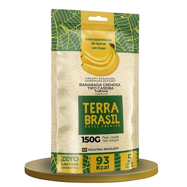 Bananinha Cremosa Tipo Caseira Tradicional Terra Brasil Doces Premium pouch 5 Unidades de 30g