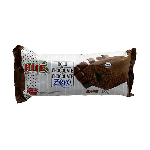 Bolo de Chocolate com Recheio de Chocolate Hué Zero(Sem Adição de Açúcares) - 200g