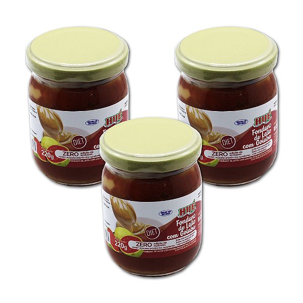 Fondant de Leite com Goiaba Diet Hué (Sem Adição de Açúcar) Sem Glúten 220g Kit 3 unidades