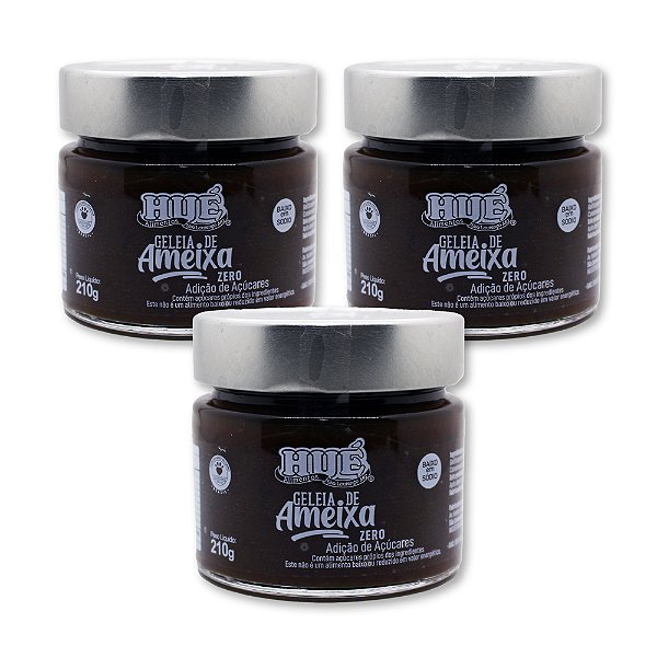 Geleia de Ameixa Zero Hué (Sem Adição de Açúcares) Vegano Sem Glúten Sem Lactose 210g Kit 3 unidades