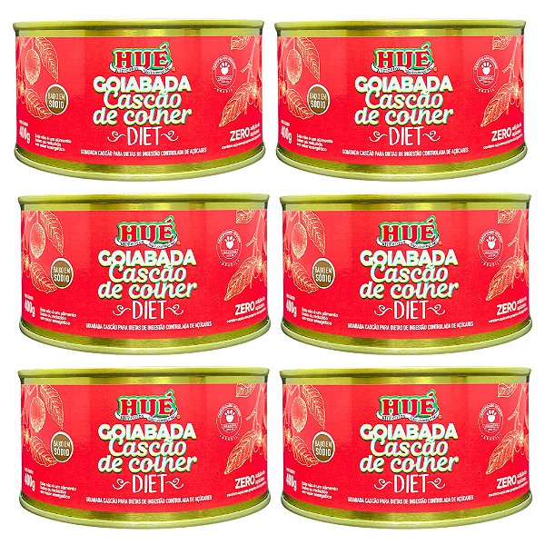 Goiabada Cascão de Colher Diet 400g Vegana Baixo em Sódio e Sem Glúten Kit 6 unidades