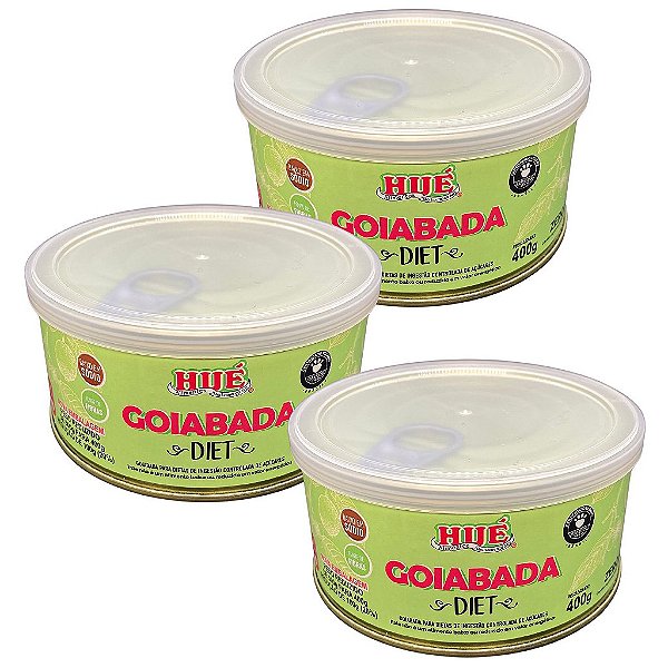 Goiabada Diet 400g Vegana Baixo em Sódio Fonte de Fibras Sem Glúten Kit 3 unidades